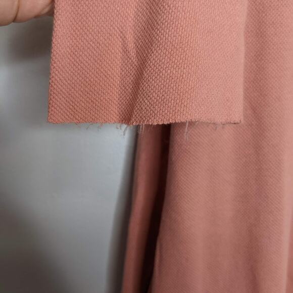 Hannes Roether Pinky Peach 3/4 Sleeve Dress Pockets Raw Hem Size XS - Picture 5 of 9